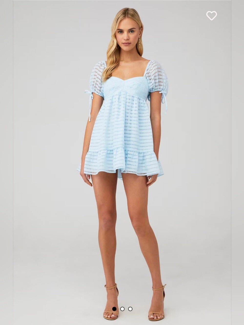 Amanda Uprichard Sicily mini Dress in Powder Blue S